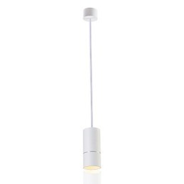 GE 05032 8W 136mm 1-flammige Mini-Pendelleuchte, gepudert weiß mit Aluminium