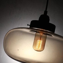 Moderne Hängeleuchte aus transparentem Glas mit 2 Lichtern im Blasen-Design