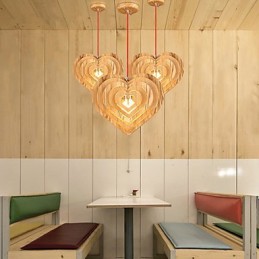 Kronleuchter Mini Stil Laterne Holz Bambus