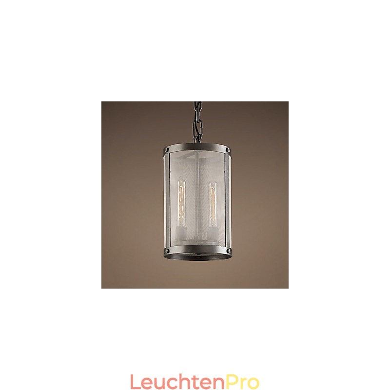 2-flammige Pendelleuchte mit transparentem Schirm