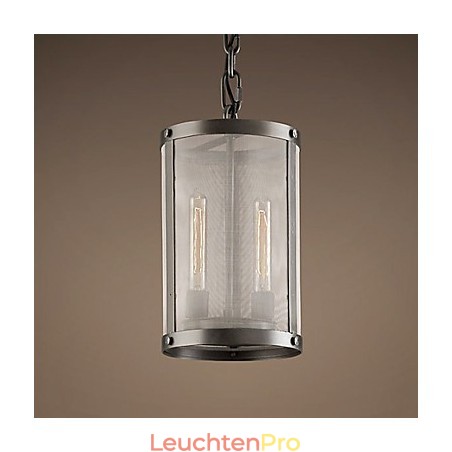 2-flammige Pendelleuchte mit transparentem Schirm