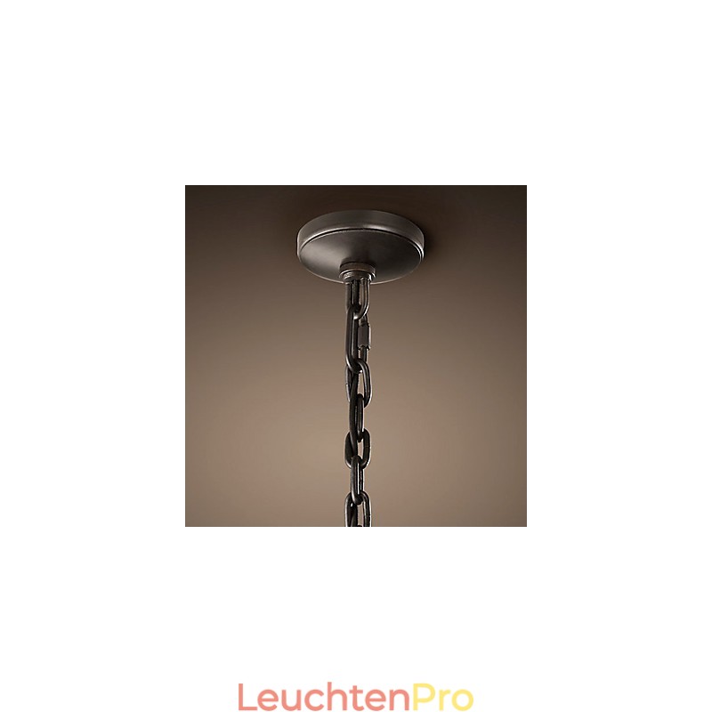 2-flammige Pendelleuchte mit transparentem Schirm