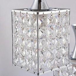 3 Lichter Metallrahmen K9 Kristall Kronleuchter Droplight Senden Glühbirne