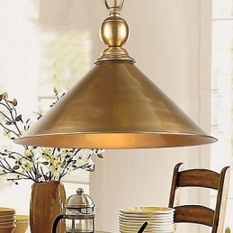 Pendelleuchte aus reinem Messing im Mini-Stil, traditionell, klassisch, Metall