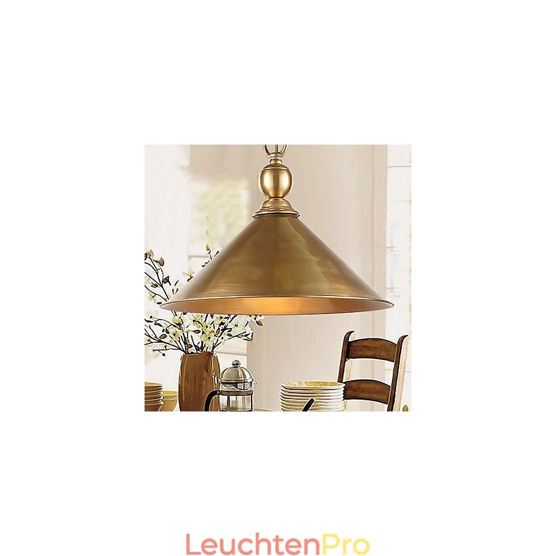 Pendelleuchte aus reinem Messing im Mini-Stil, traditionell, klassisch, Metall