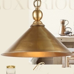 Pendelleuchte aus reinem Messing im Mini-Stil, traditionell, klassisch, Metall