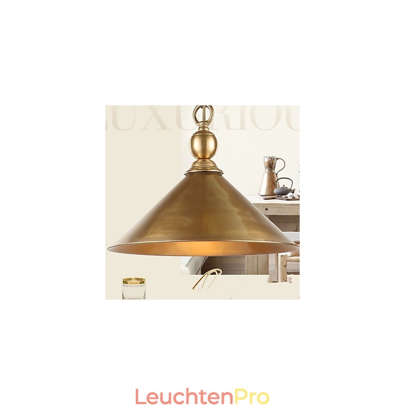 Pendelleuchte aus reinem Messing im Mini-Stil, traditionell, klassisch, Metall