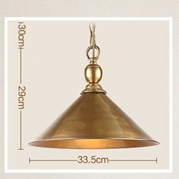 Pendelleuchte aus reinem Messing im Mini-Stil, traditionell, klassisch, Metall