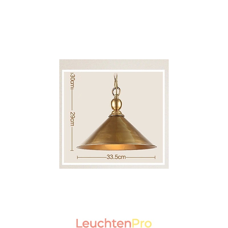 Pendelleuchte aus reinem Messing im Mini-Stil, traditionell, klassisch, Metall