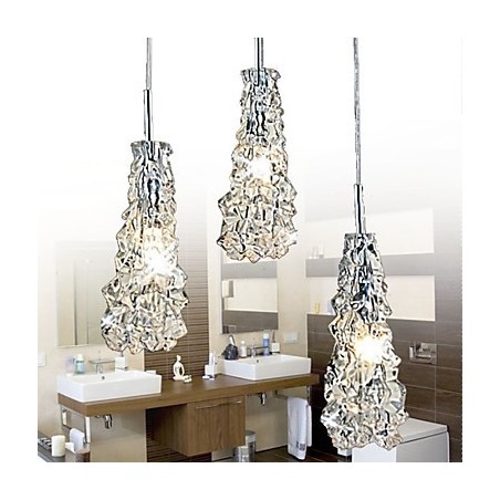 Tradition Classic Kronleuchter aus transparentem Glas mit 3 Lichtern Tradition Classic Kronleuchter aus transparentem Glas mit 3 Lichtern