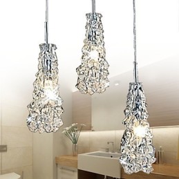 Tradition Classic Kronleuchter aus transparentem Glas mit 3 Lichtern
