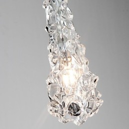 Tradition Classic Kronleuchter aus transparentem Glas mit 3 Lichtern