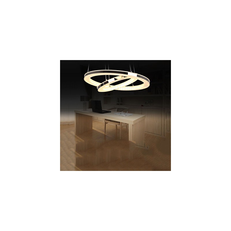 Acryl Pendelleuchte Runde Kronleuchter Beleuchtung mit 2 Ringen Lampen Leuchten