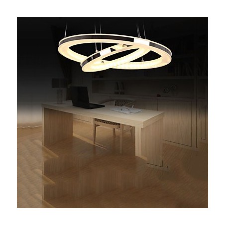 Acryl Pendelleuchte Runde Kronleuchter Beleuchtung mit 2 Ringen Lampen Leuchten Acryl Pendelleuchte Runde Kronleuchter Beleuchtung mit 2 Ringen Lampen Leuchten