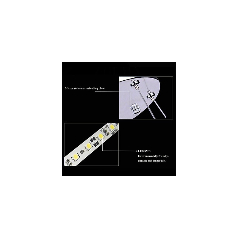 Acryl Pendelleuchte Runde Kronleuchter Beleuchtung mit 2 Ringen Lampen Leuchten