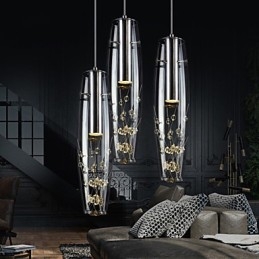Moderne Zeitgenössische Mini Stil Galvanisierte Metall Pendelleuchte