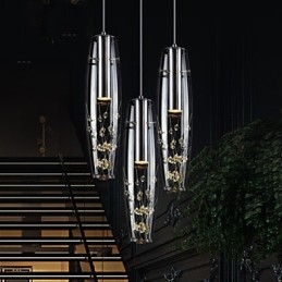 Moderne Zeitgenössische Mini Stil Galvanisierte Metall Pendelleuchte