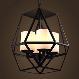 Top level Americange Vintage schwarz Eisen Lampe Moderne Kronleuchter Kronleuchter 4 lichter