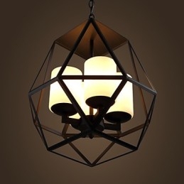 Top level Americange Vintage schwarz Eisen Lampe Moderne Kronleuchter Kronleuchter 4 lichter