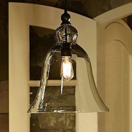 Pendelleuchte im Mini-Stil mit Malerei aus Glas