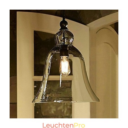 Pendelleuchte im Mini-Stil mit Malerei aus Glas Pendelleuchte im Mini-Stil mit Malerei aus Glas