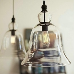 Pendelleuchte im Mini-Stil mit Malerei aus Glas