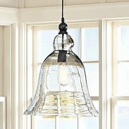 Pendelleuchte im Mini-Stil mit Malerei aus Glas