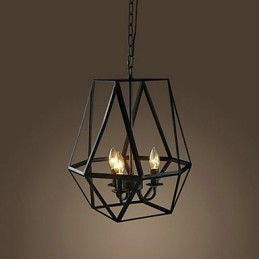 Pendelleuchte aus bemaltem Metall im Landhausstil im Mini-Stil