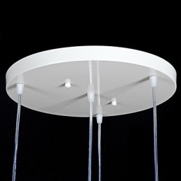 Weiß Anhänger Vier Lichter Muster Glas Schatten Hand Vergoldet Europäischen Retro