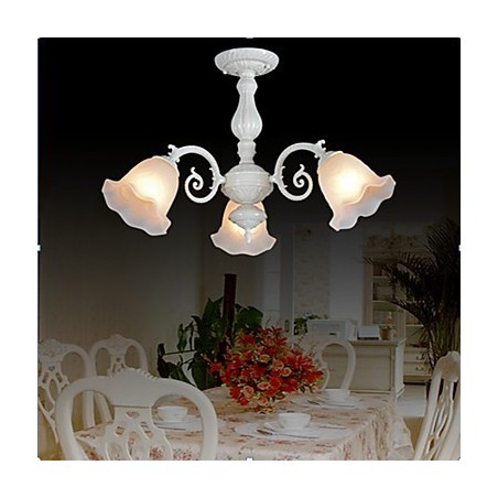 Deckenleuchte Drei Lichter Weiß Europäische Retro Klassisch Deckenleuchte Drei Lichter Weiß Europäische Retro Klassisch