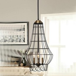 Pendelleuchte aus bemaltem Metall im Landhausstil im Mini-Stil