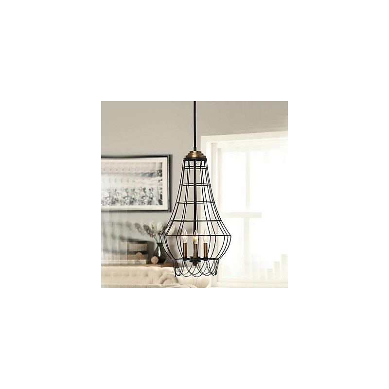 Pendelleuchte aus bemaltem Metall im Landhausstil im Mini-Stil