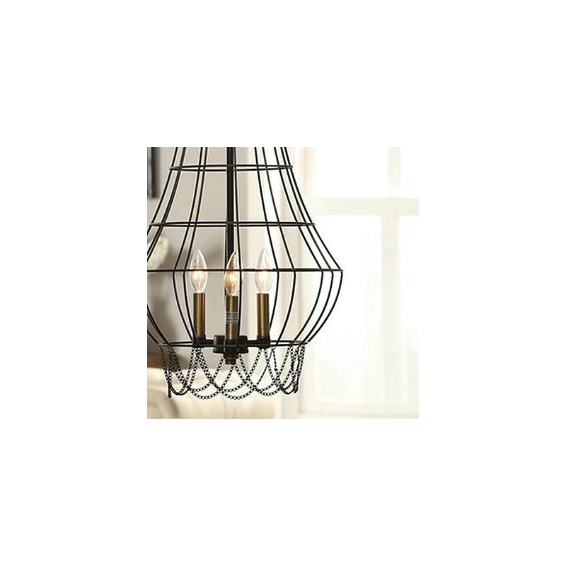 Pendelleuchte aus bemaltem Metall im Landhausstil im Mini-Stil