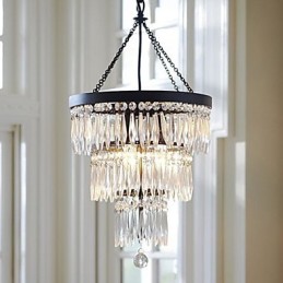 Pendelleuchte 3-flammig Modern Elegant Metall Kristall Malerei