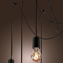 Kronleuchter Vintage Design Glühbirnen inklusive Wohnzimmer 10 Lichter Pendelleuchte
