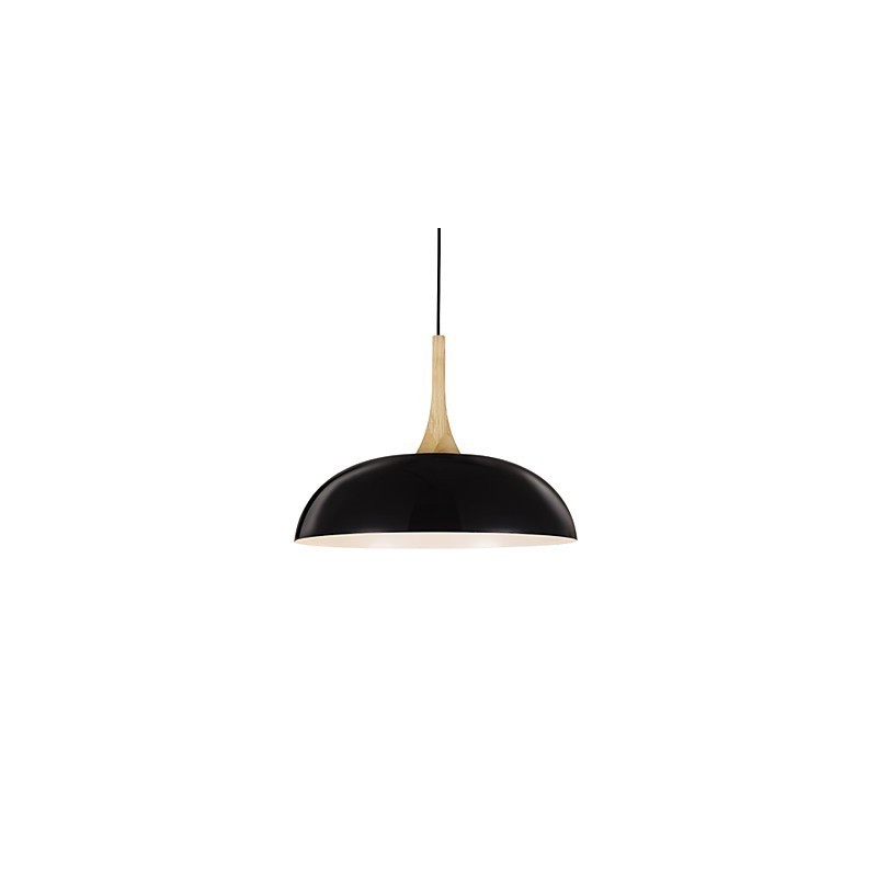 Mini Künstlerische Pendelleuchte 1 Licht Moderne Schlichtheit Schwarz Weiß Finish Aluminium & Holz Droplight
