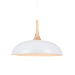 Mini Künstlerische Pendelleuchte 1 Licht Moderne Schlichtheit Schwarz Weiß Finish Aluminium & Holz Droplight