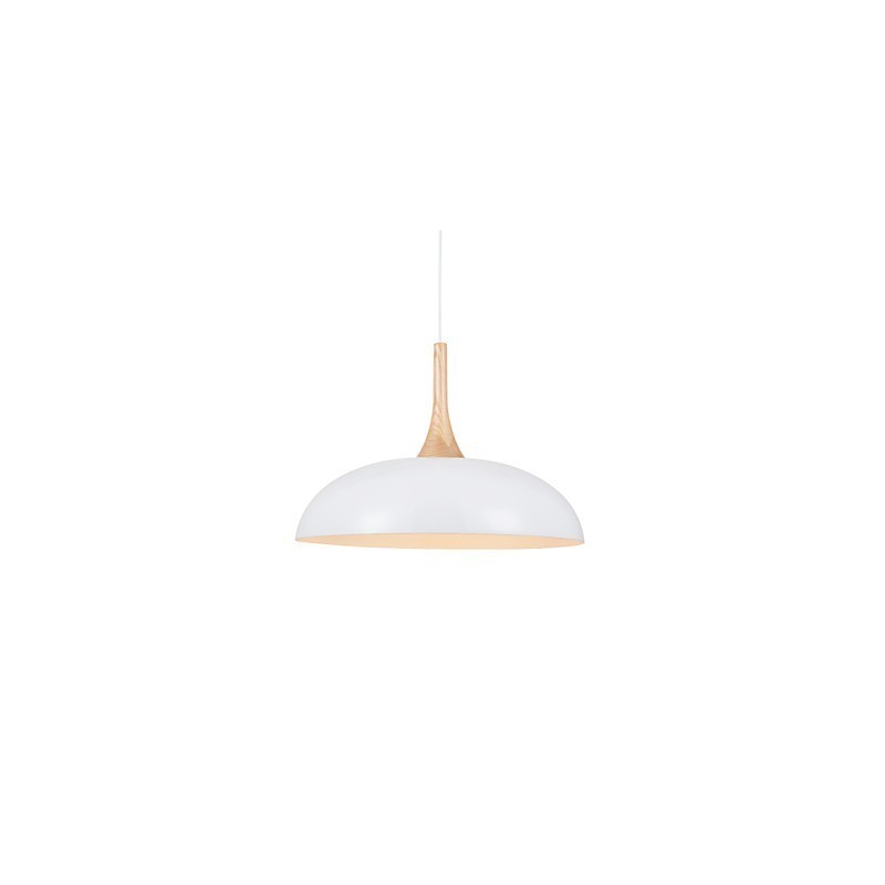 Mini Künstlerische Pendelleuchte 1 Licht Moderne Schlichtheit Schwarz Weiß Finish Aluminium & Holz Droplight