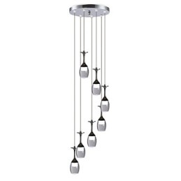 Moderne Pendelleuchte 7 Lichter Integrierte Glühbirnen enthalten Treppenlicht