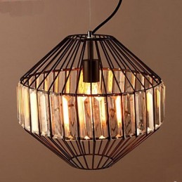 Vintage Schmiedeeisen Vogelkäfig Kristall Kronleuchter Kronleuchter
