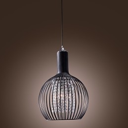 Moderne zeitgenössische Laterne Kristall Mini Stil galvanisierte Pendelleuchte