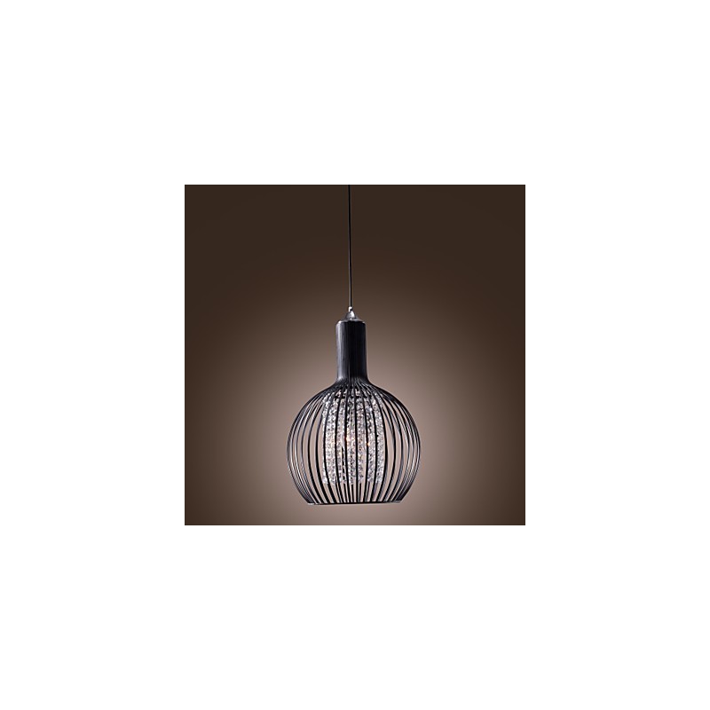 Moderne zeitgenössische Laterne Kristall Mini Stil galvanisierte Pendelleuchte
