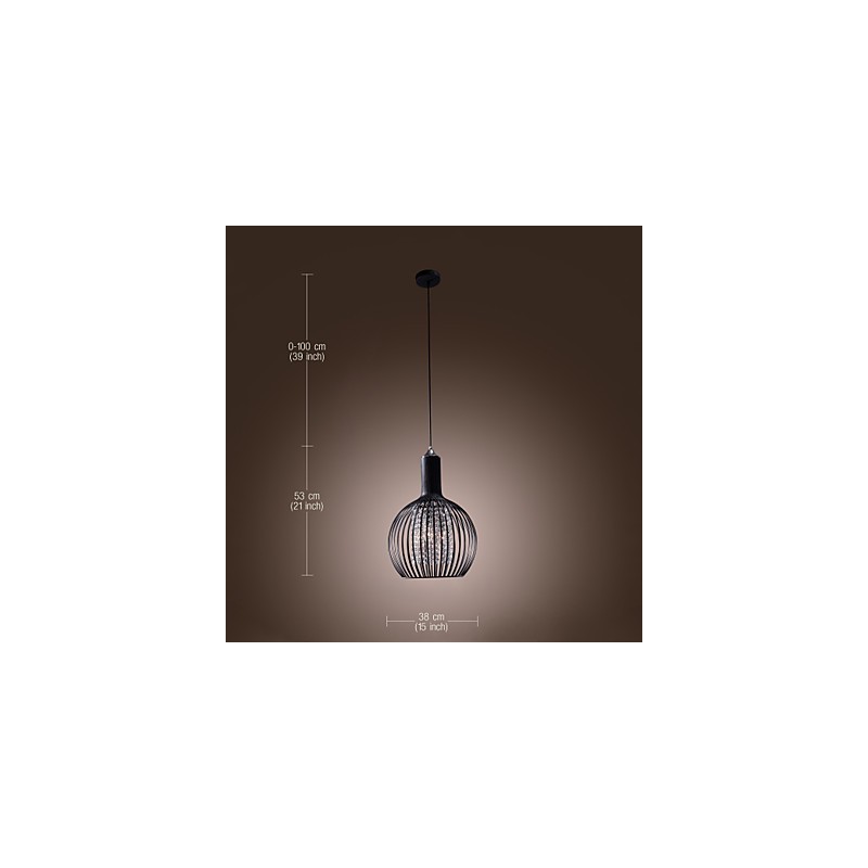 Moderne zeitgenössische Laterne Kristall Mini Stil galvanisierte Pendelleuchte