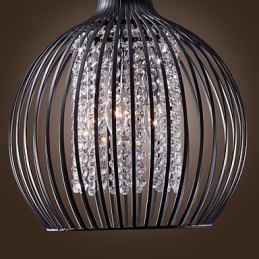 Moderne zeitgenössische Laterne Kristall Mini Stil galvanisierte Pendelleuchte