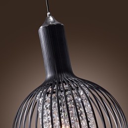 Moderne zeitgenössische Laterne Kristall Mini Stil galvanisierte Pendelleuchte