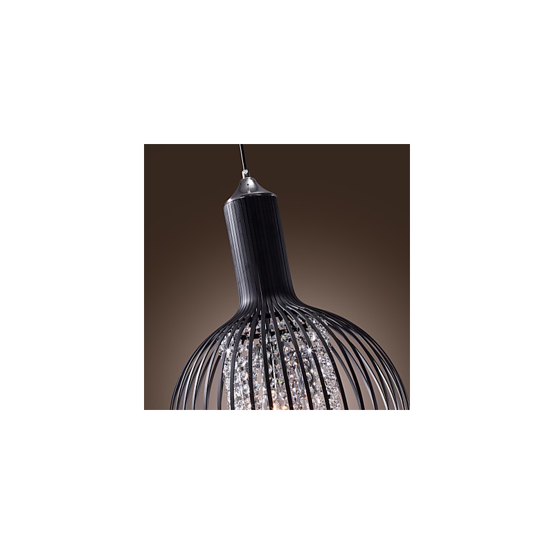 Moderne zeitgenössische Laterne Kristall Mini Stil galvanisierte Pendelleuchte