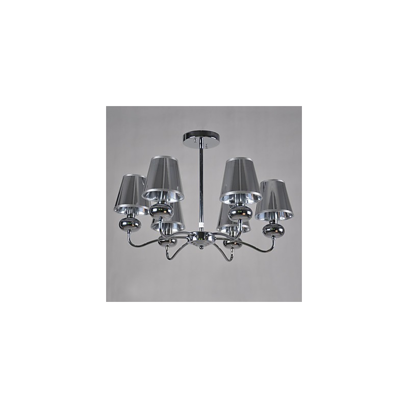 Vintage Kronleuchter 6 Lichter Klassische Stoff Metall Malerei