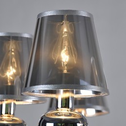 Vintage Kronleuchter 6 Lichter Klassische Stoff Metall Malerei