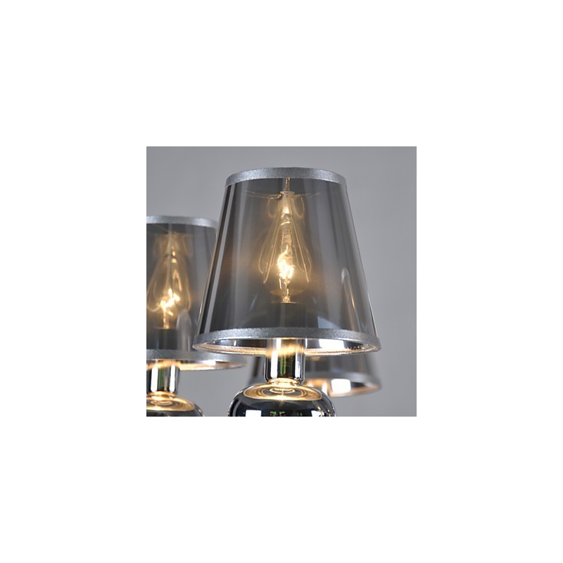 Vintage Kronleuchter 6 Lichter Klassische Stoff Metall Malerei