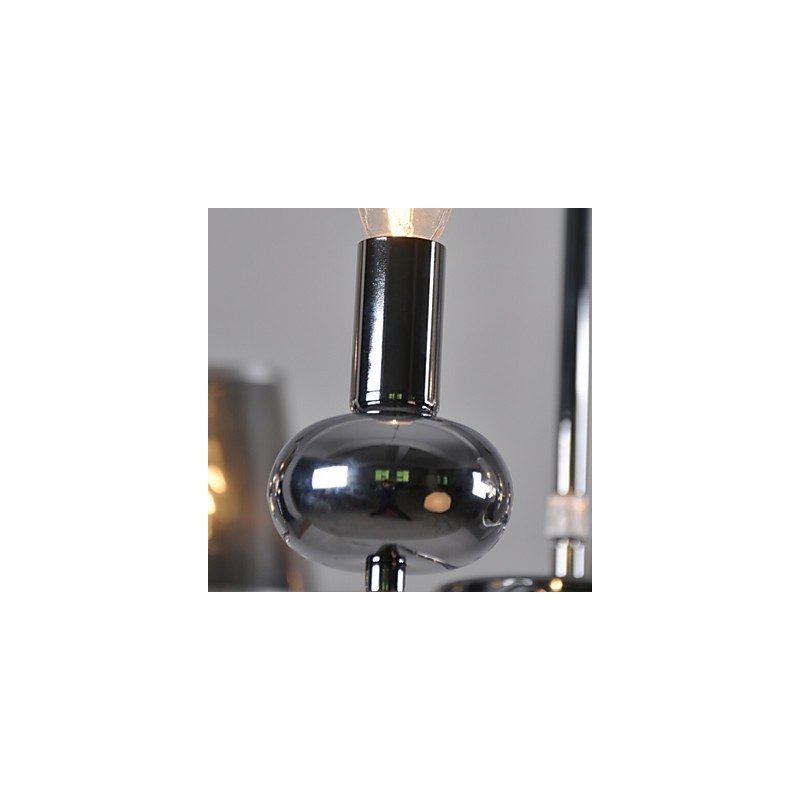 Vintage Kronleuchter 6 Lichter Klassische Stoff Metall Malerei